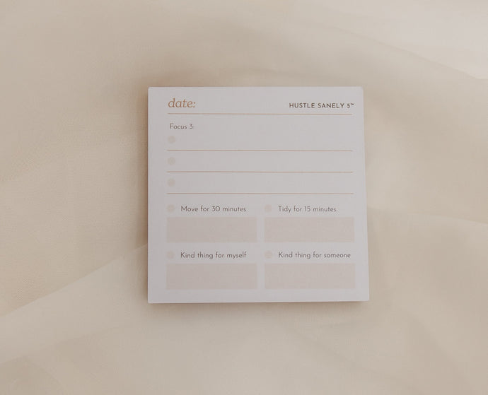 Hustle Sanely 5™ Sticky Notes (2026 Version) launching 9/18 to the waitlist!