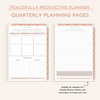 Digital Undated Quarterly Peacefully Productive Planner®