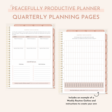 Load image into Gallery viewer, Digital Undated Quarterly Peacefully Productive Planner®