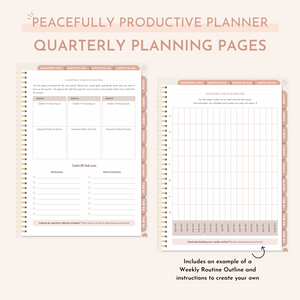 Digital Undated Quarterly Peacefully Productive Planner®