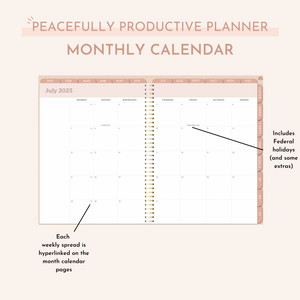 Digital 2025 Weekly Peacefully Productive Planner®