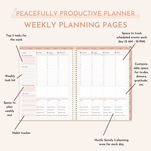 Digital 2025 Weekly Peacefully Productive Planner®