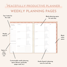 Load image into Gallery viewer, Digital 2027 Horizontal Weekly Peacefully Productive Planner®