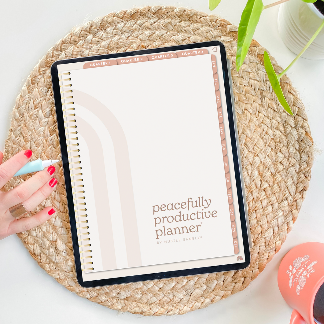 Digital Monthly Peacefully Productive Planner® (Undated)