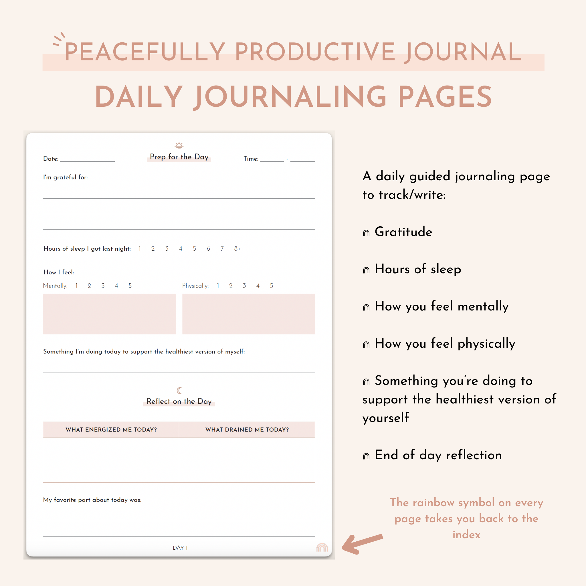 Daily Journal Pages - Guided