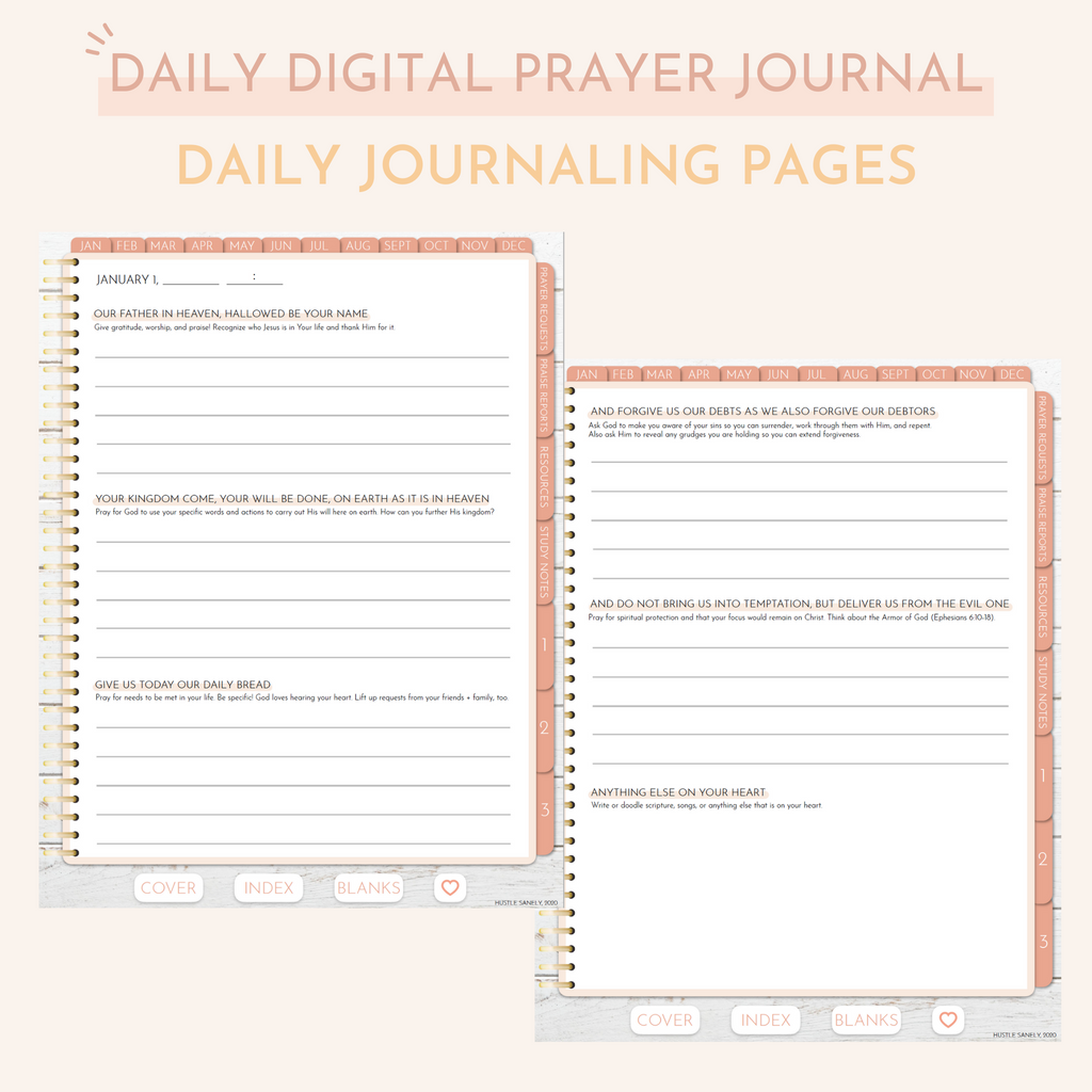 Digital Daily Prayer Journal – Hustle Sanely