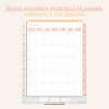 Digital Boho Rainbow Build Your Own Planner | Undated Portrait (with 10 inserts)
