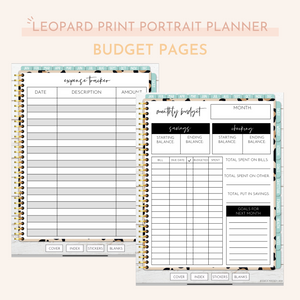 Digital Leopard Print Planner | Undated Portrait