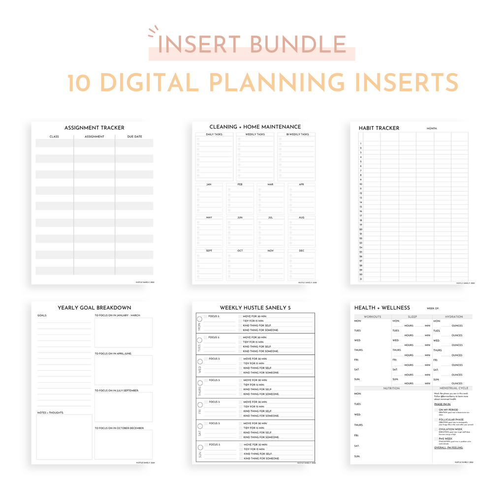 Digital Life Insert Bundle | Print or Use for Digital Planning