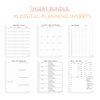Digital Boho Rainbow Build Your Own Planner | Undated Landscape (with 10 Inserts)