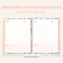 Load image into Gallery viewer, Digital Leopard Print Teacher Planner | Undated Landscape (with 25 inserts)