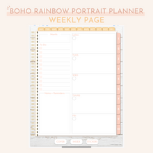 Load image into Gallery viewer, Digital Boho Rainbow Build Your Own Planner | Undated Portrait (with 10 inserts)