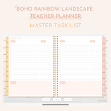 Load image into Gallery viewer, Digital Boho Rainbow Teacher Planner | Undated Landscape (with 25 inserts)