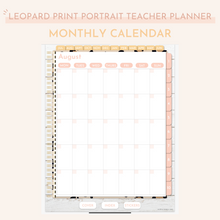 Load image into Gallery viewer, Digital Leopard Print Teacher Planner | Undated Portrait (with 25 inserts)