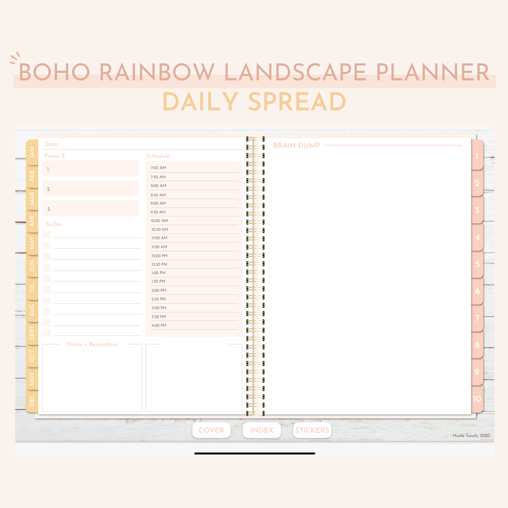 BOHO Mystical Productivity Planner (65 pages)